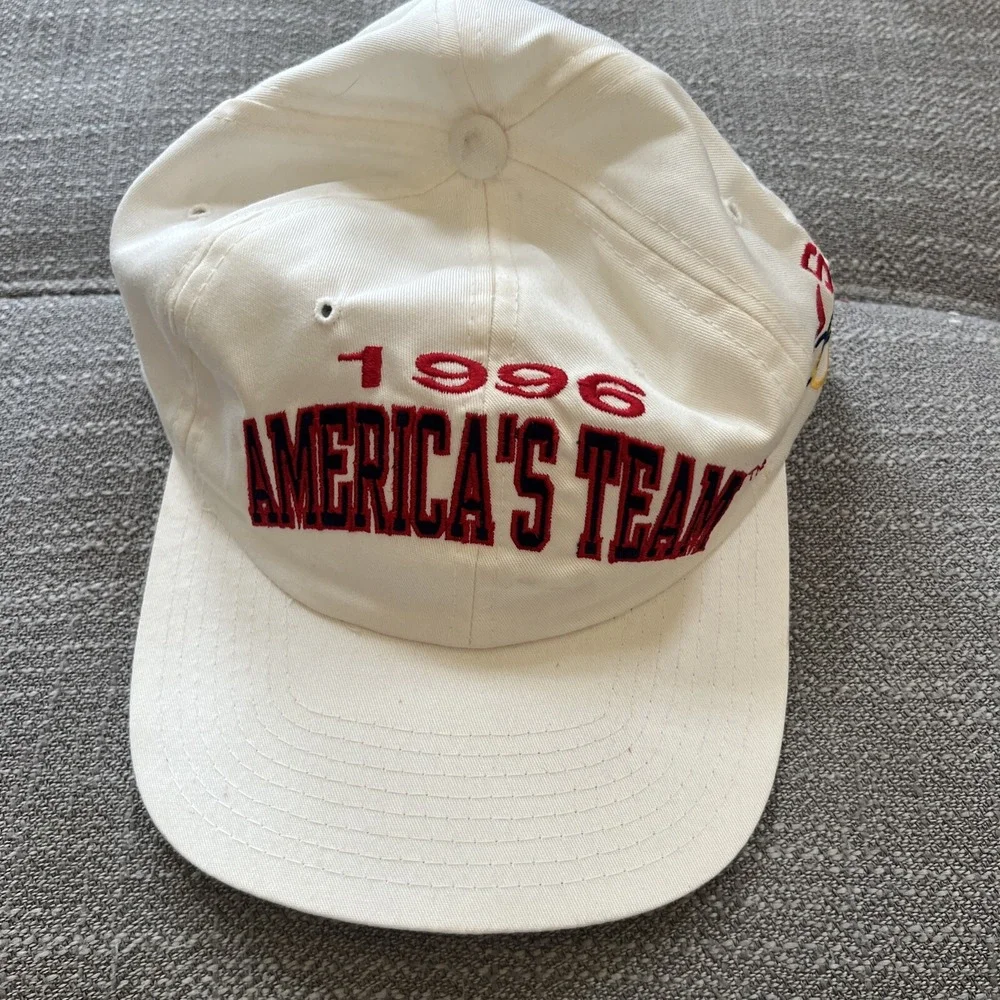 Vintage Olympics Hat Men OS America's Team USA Snapback Cap 1996 Preowned